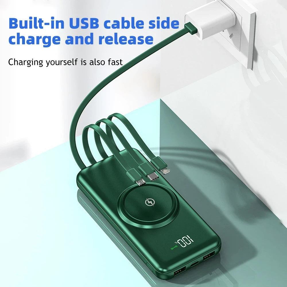 Quad Cable Wireless Power Bank