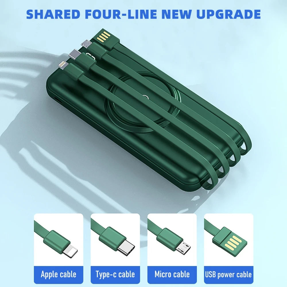 Quad Cable Wireless Power Bank