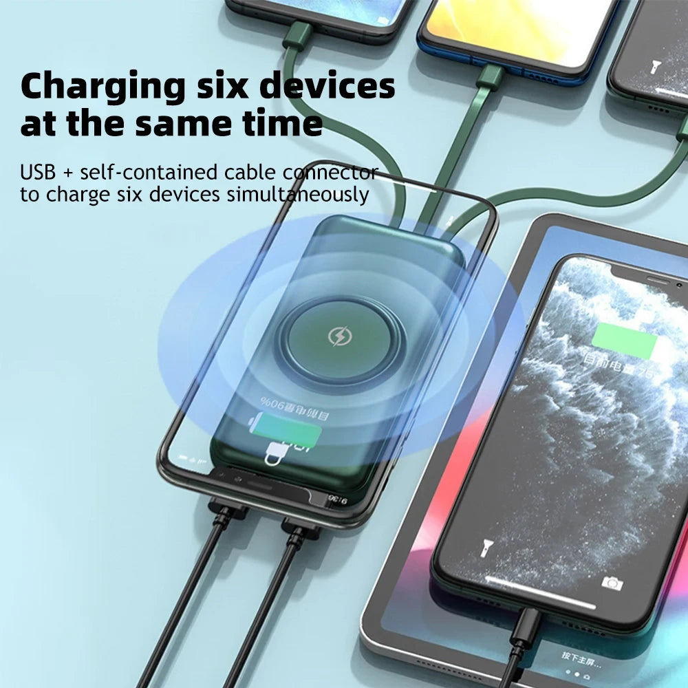 Quad Cable Wireless Power Bank