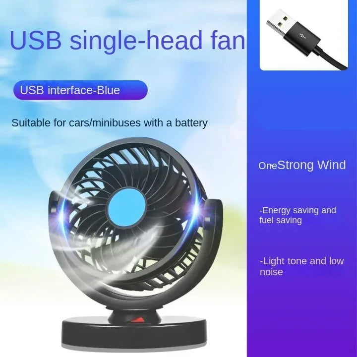 Adjustable Dual Head Car Fan