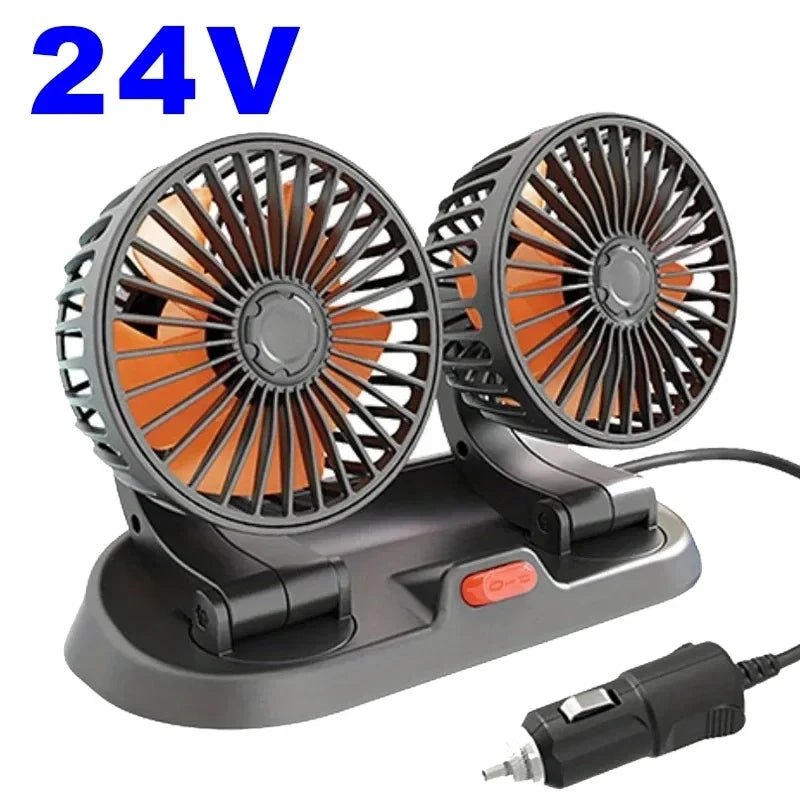 Adjustable Dual Head Car Fan