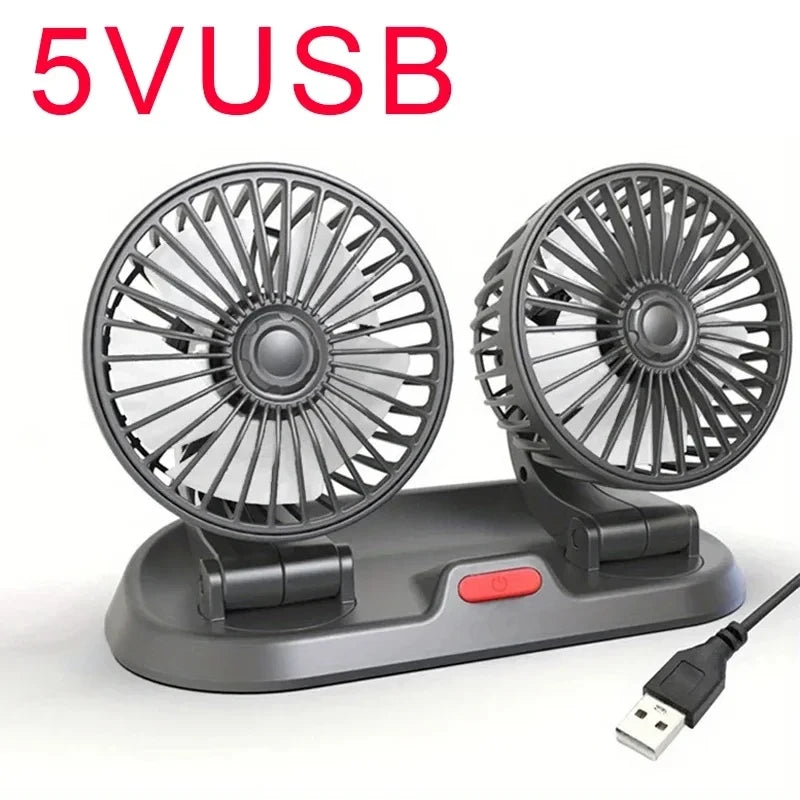 Adjustable Dual Head Car Fan