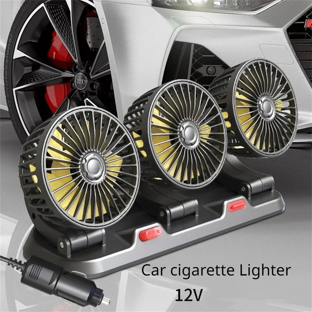 Adjustable Dual Head Car Fan
