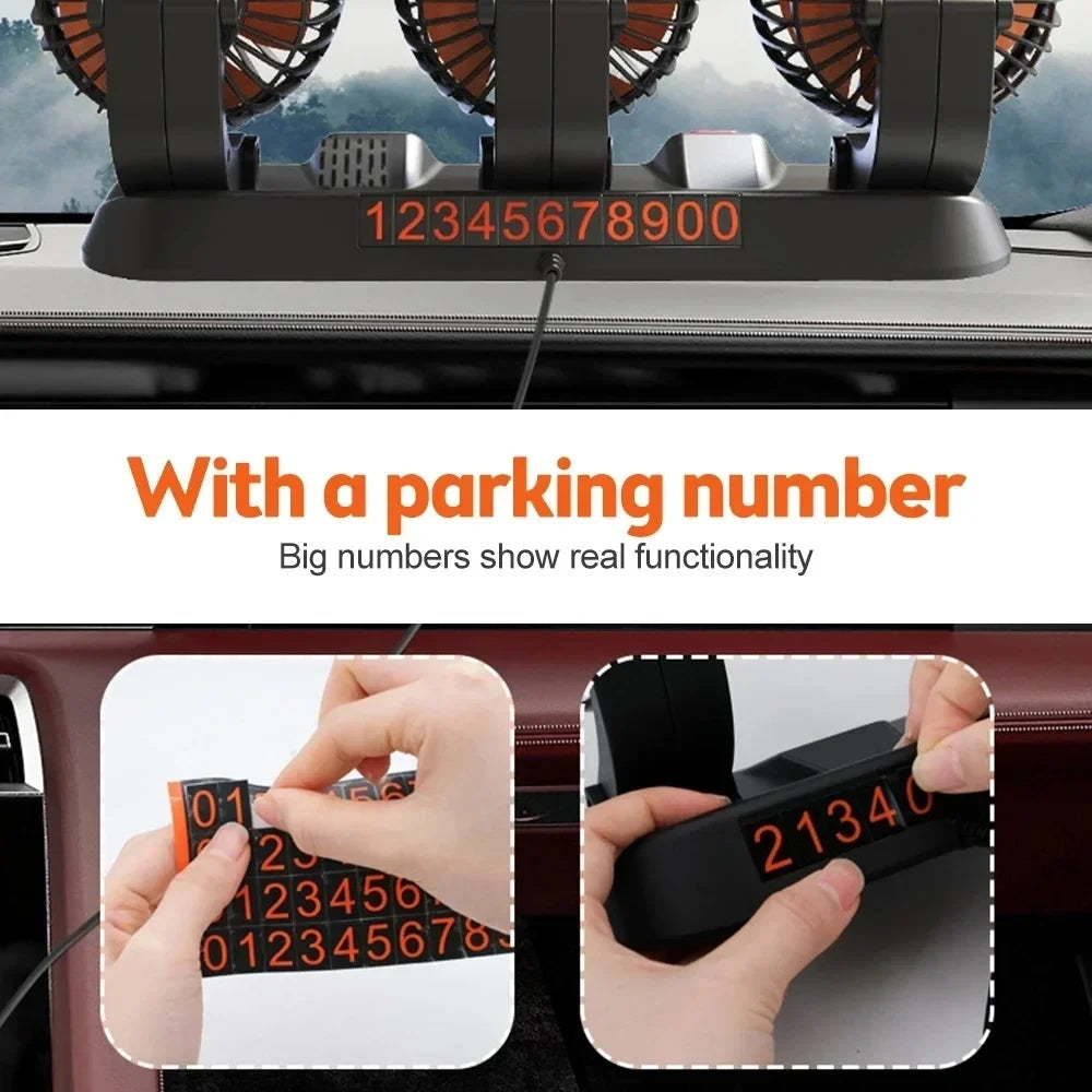 Adjustable Dual Head Car Fan