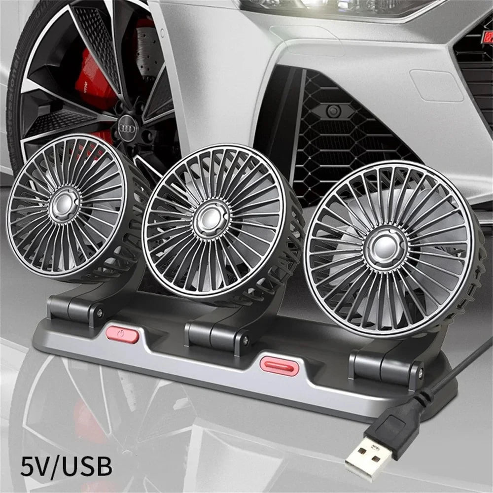 Adjustable Dual Head Car Fan