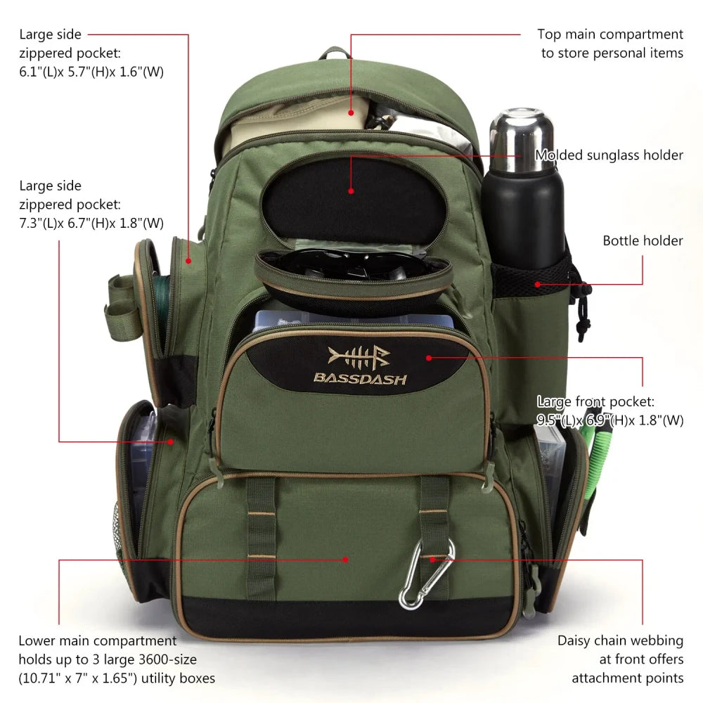 Tactical Fishing Tackle Backpack