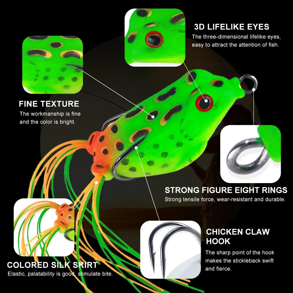 Soft Popper Frog Fishing Lure